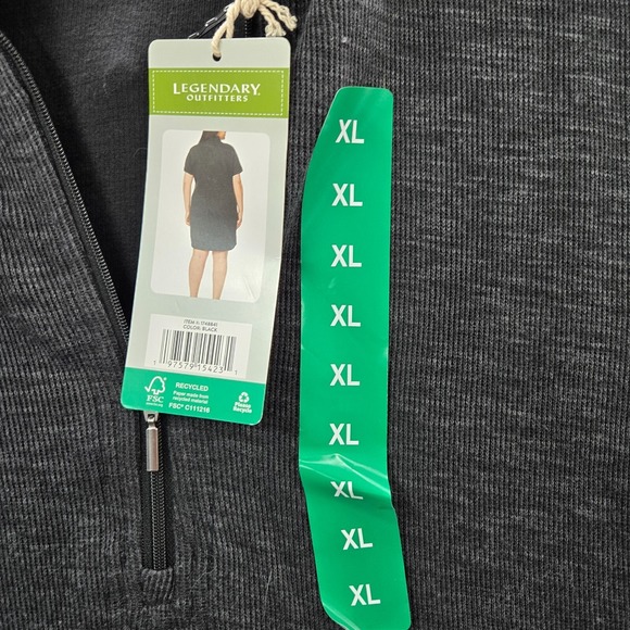 Legendary Outfitters Women Dress XL Gray Knee Length Shift 1/4 Zip Mock Neck NWT - Picture 9 of 10